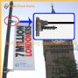 metal street pole advertising sign device